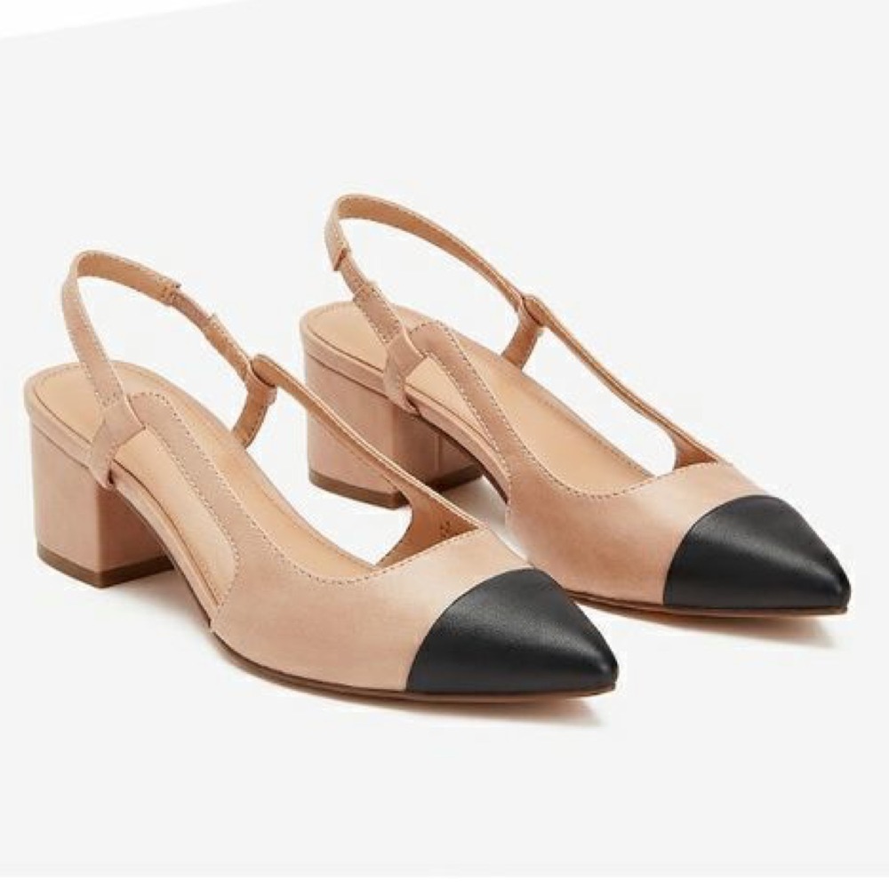 Express // Color-block heels Slingback Heels